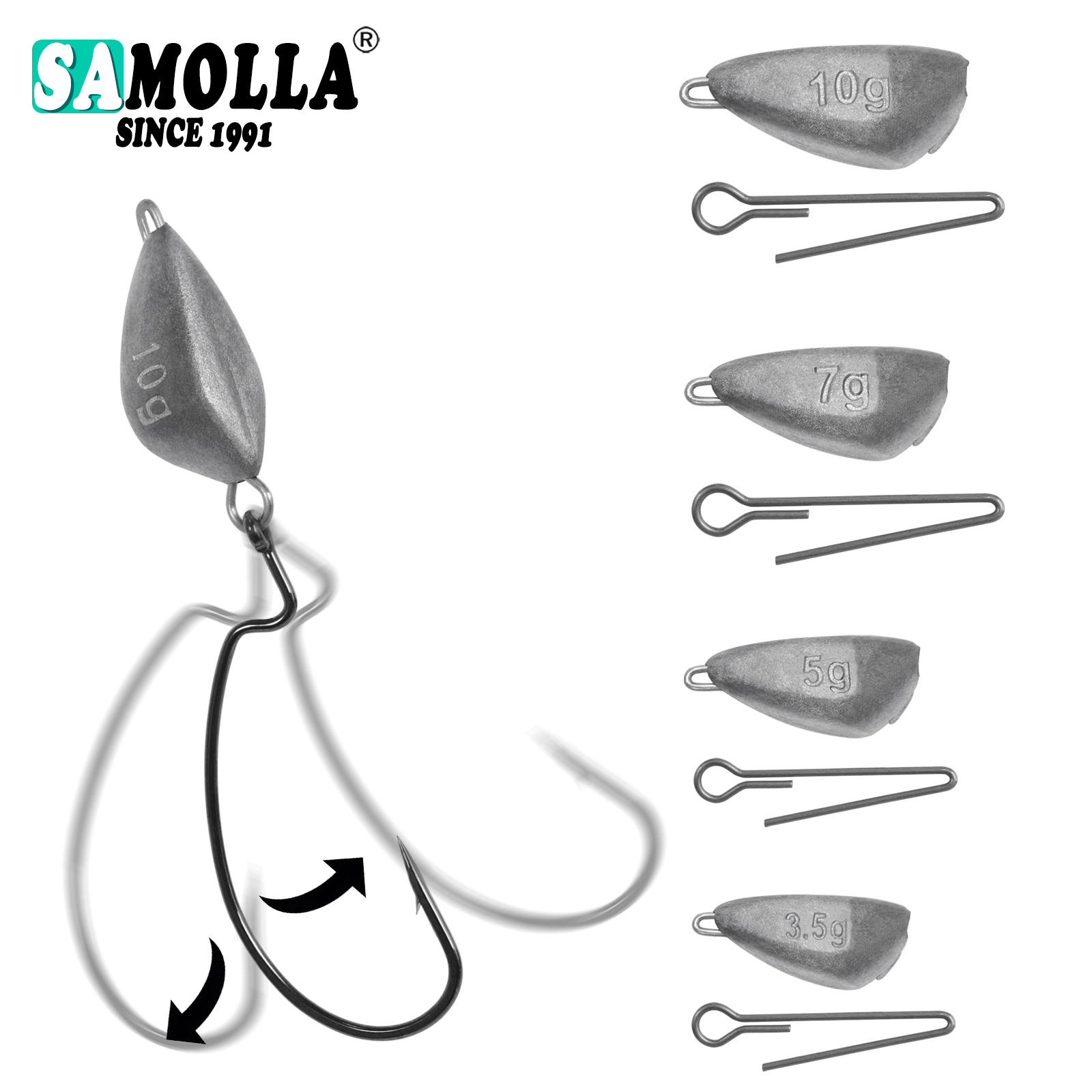 Fishing Hook Jig - SAMOLLA 5 szt. Waga wędkarska z