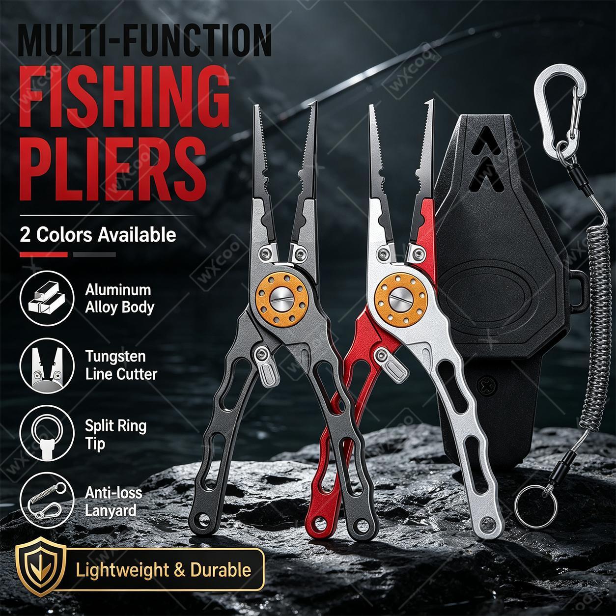 Fishing Hook Remover - Wielofunkcyjne szczypce wędkarskie z aluminium, narzędzie