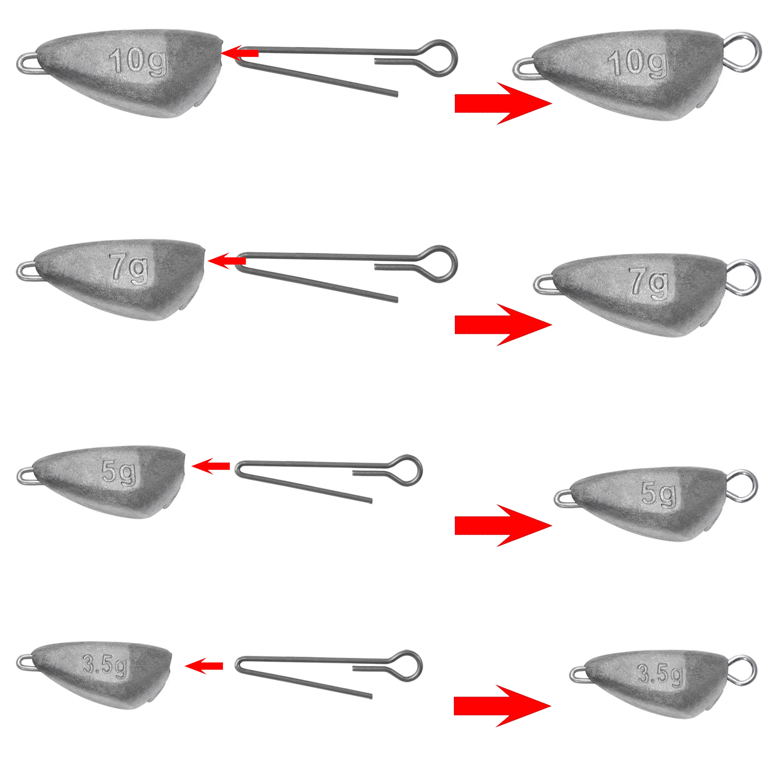 SAMOLLA 5 szt. Waga wędkarska  – Fishing Hook Jig recenzja i cena
